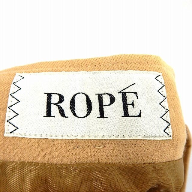 ROPE’(ロペ)のロペ ROPE スカート フレア タック 膝丈 サイドジップ 38 茶 ブラウン レディースのスカート(ひざ丈スカート)の商品写真