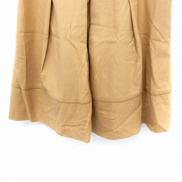 ROPE’(ロペ)のロペ ROPE スカート フレア タック 膝丈 サイドジップ 38 茶 ブラウン レディースのスカート(ひざ丈スカート)の商品写真