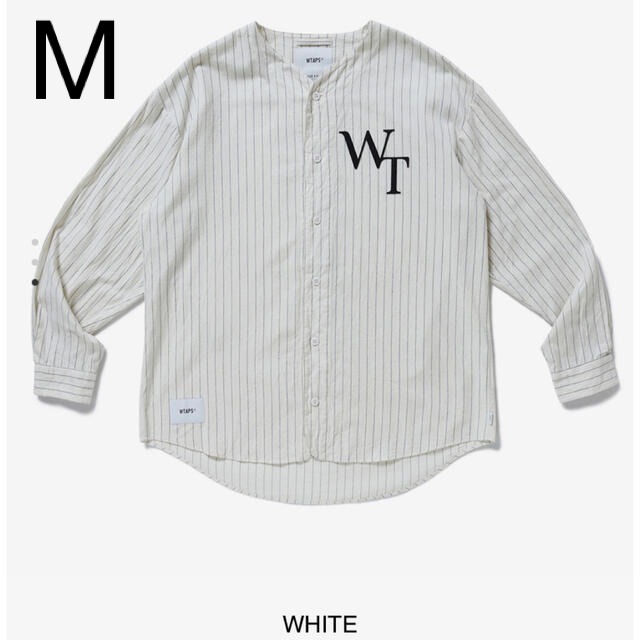 WHITE M 22SS WTAPS LEAGUE / LS / COTTON