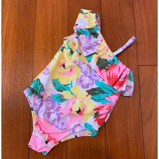 ベビーギャップ(babyGAP)の新品☆babygap☆アシンメトリー花柄ホワイト水着②☆80cm(水着)