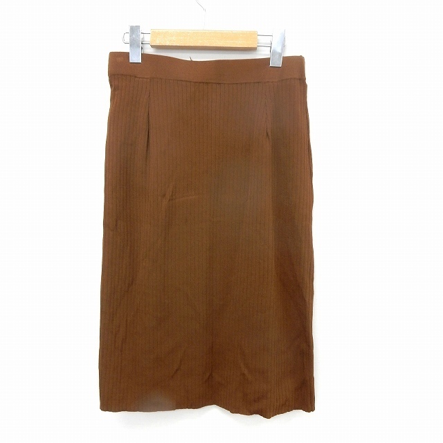 PLST(プラステ)のプラステ PLST スカート ニット タイト リブニット 膝丈 シンプル ウエス レディースのスカート(ひざ丈スカート)の商品写真