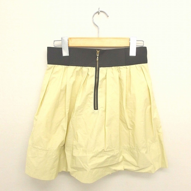 INDEX(インデックス)のインデックス INDEX タグ付き スカート フレア ミニ 薄手 バックジップ レディースのスカート(ミニスカート)の商品写真