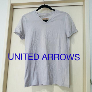 ユナイテッドアローズ(UNITED ARROWS)のUNITED ARROWS ユナイテッドアローズ　Ｔシャツ　紫　グレー　Ｖネック(Tシャツ/カットソー(半袖/袖なし))