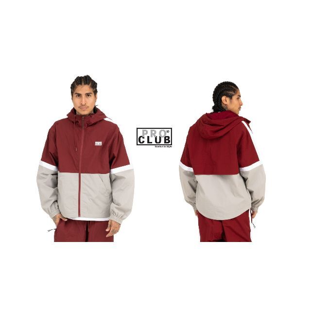 PRO CLUB プロクラブ ナイロンセットアップ バーガンディー 2XL PRO CLUB プロクラブ ナイロンセットアップ バーガンディー 2XL