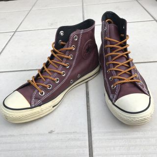 コンバース(CONVERSE)の【中古】コンバース オールスター 茶レザー 25.0cm(スニーカー)