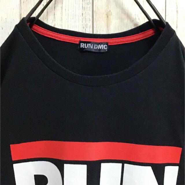 RUN DMC 定番ビッグロゴ ヒップホップ ラップ ブラック 黒 Tシャツ メンズのトップス(Tシャツ/カットソー(半袖/袖なし))の商品写真