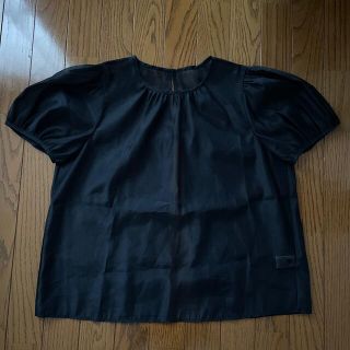 ジーユー(GU)の週末限定セール！GU シアーバックリボンブラウス BLACK Lサイズ(シャツ/ブラウス(半袖/袖なし))
