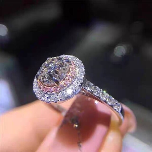 レディース　リング　指輪　ピンクダイヤ　ジルコニア　大粒　高品質　人気 レディースのアクセサリー(リング(指輪))の商品写真