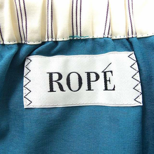 ROPE’(ロペ)のロペ ROPE スカート 台形 ひざ丈 無地 シンプル リネン 麻 38 グリー レディースのスカート(ひざ丈スカート)の商品写真
