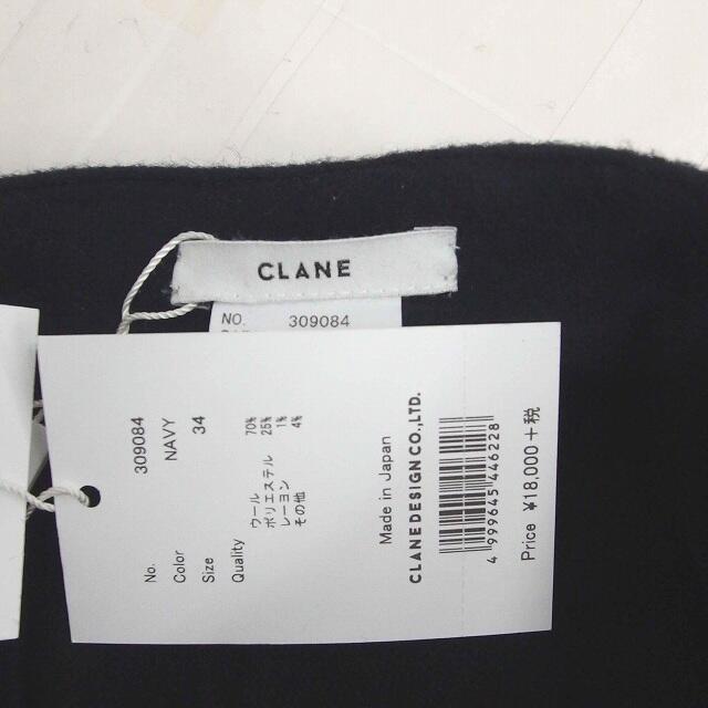 CLANE(クラネ)のクラネ CLANE タグ付き スカート 台形 ひざ丈 無地 シンプル ウール バ レディースのスカート(ミニスカート)の商品写真
