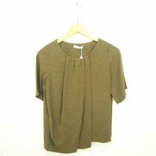 クラネ(CLANE)のクラネ CLANE タグ付き カットソー Tシャツ 丸首 アシンメトリー 無地(カットソー(半袖/袖なし))