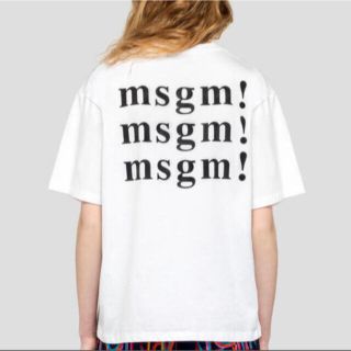 エムエスジイエム(MSGM)の☆バックロゴプリントTシャツ(Tシャツ(半袖/袖なし))