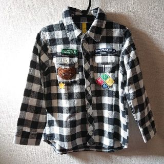 エフオーキッズ(F.O.KIDS)の【未使用美品】FOｲﾝﾀｰﾅｼｮﾅﾙ 刺繍ブロックチェックシャツ120㎝(ブラウス)