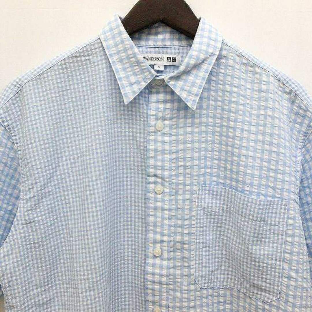 UNIQLO - ユニクロ JW Anderson シアサッカーシャツ チェック 柄 UNIQLO - ユニクロ JW Anderson シアサッカーシャツ チェック 柄