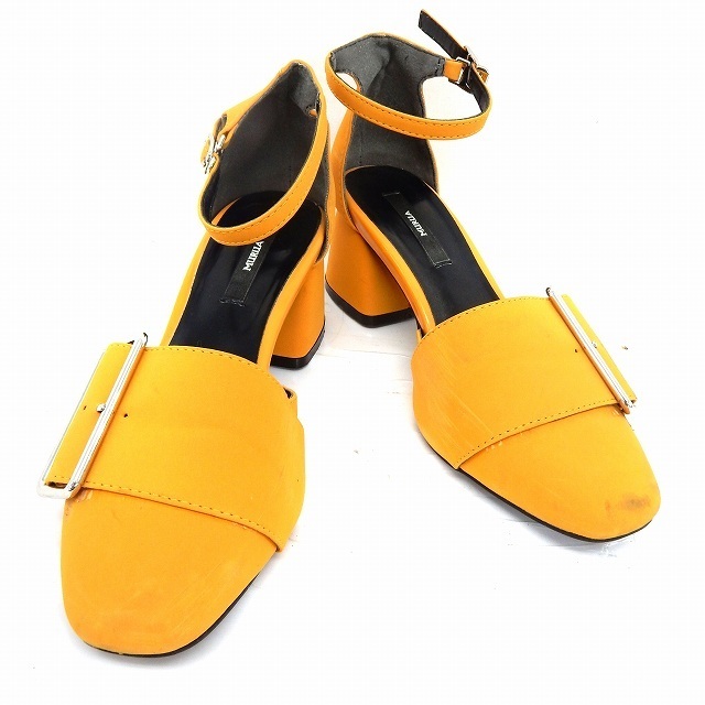 MURUA(ムルーア)のムルーア MURUA パンプス ヒール ベルト ストラップ チャンキーヒール 3 レディースの靴/シューズ(ハイヒール/パンプス)の商品写真