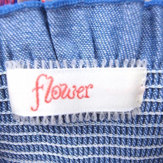 flower(フラワー)のフラワー FLOWER ワンピース フリル シャーリング ノースリーブ ひざ丈 レディースのワンピース(ひざ丈ワンピース)の商品写真