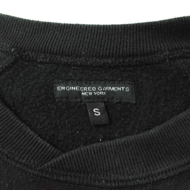 Engineered Garments(エンジニアードガーメンツ)のEngineered Garments エンジニアードガーメンツ カナダ製 Crew Neck Sweat  20oz Fleece ラメ側章 クルーネックスウェット S ブラック トレーナー 裏起毛 ラグラン プルオーバー トップス【中古】【Engineered Garments】 メンズのトップス(スウェット)の商品写真