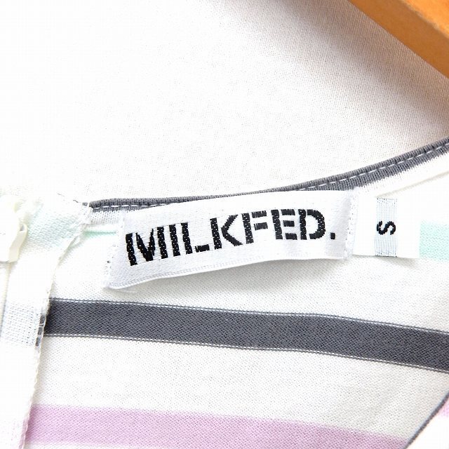 MILKFED.(ミルクフェド)のミルクフェド MILKFED. オールインワン ロンパース ボーダー ミニ 半袖 レディースのレディース その他(その他)の商品写真