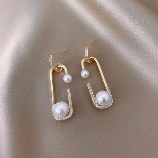 PI052 imitation perl gold pierce pair(ピアス)