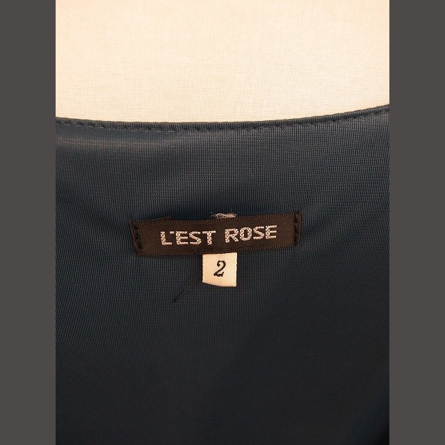 L'EST ROSE(レストローズ)のレストローズ L'EST ROSE ワンピース 膝下丈 カシュクール プリーツ レディースのワンピース(ひざ丈ワンピース)の商品写真