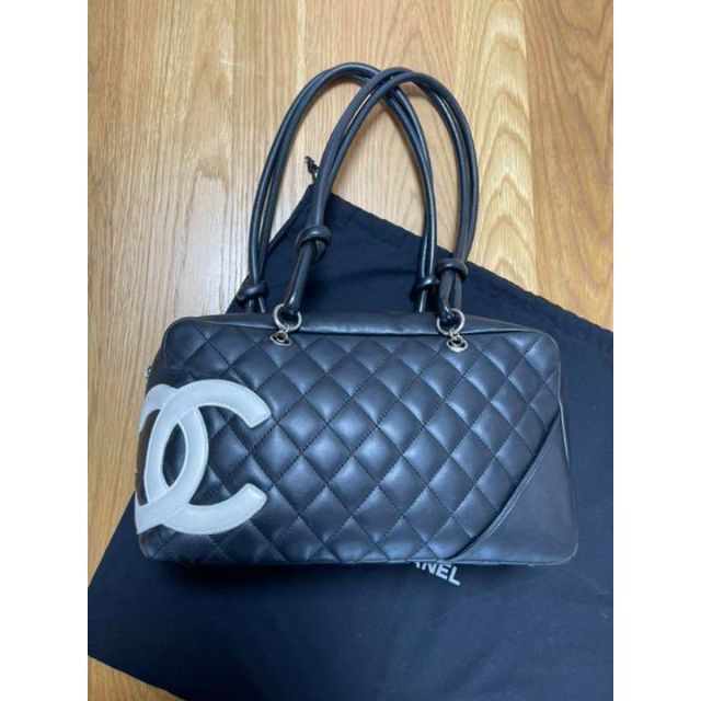 美品☆シャネル　カンボンライン　ボーリングバッグ　ブラックCHANEL