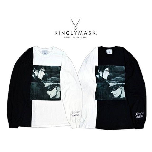 【限定商品】『呪術廻戦』 KINGLYMASK コラボ　切替 長袖 Tシャツ メンズのトップス(Tシャツ/カットソー(七分/長袖))の商品写真