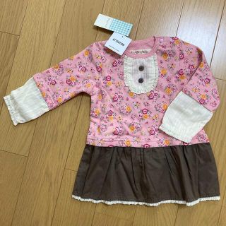 キムラタン(キムラタン)のBiquetteキムラタンお花柄の可愛い女の子のお洋服長袖90センチ(Tシャツ/カットソー)