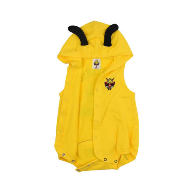 HYSTERIC MINI(ヒステリックミニ)の MY FIRST HYSTERIC BEE スウェットロンパース　イエロー キッズ/ベビー/マタニティのベビー服(~85cm)(ロンパース)の商品写真