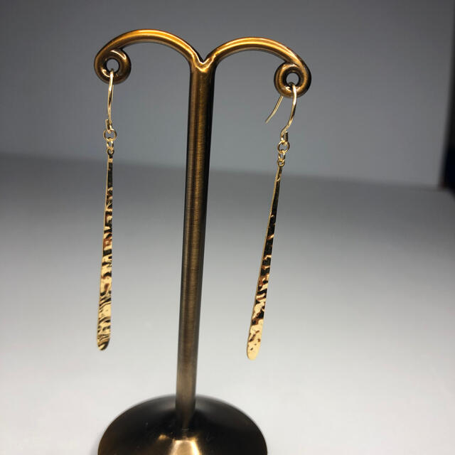 k18ロングピアス - ピアス