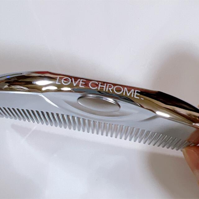 LOVE CHROME ラブクロム F ツキ シルバー コーム くし コスメ/美容のヘアケア/スタイリング(ヘアブラシ/クシ)の商品写真