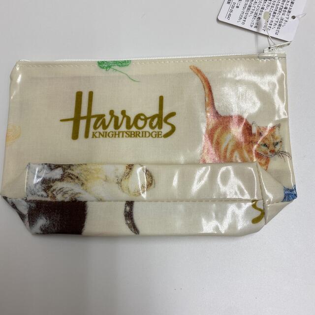 Harrods(ハロッズ)のレア　ハロッズ　ポーチ　猫　キャット　ねこ　ネコ レディースのファッション小物(ポーチ)の商品写真
