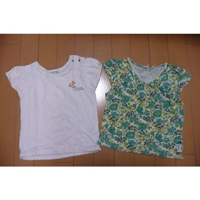 RAG MART(ラグマート)のTシャツ2枚、スカート1枚セット95センチ キッズ/ベビー/マタニティのキッズ服女の子用(90cm~)(Tシャツ/カットソー)の商品写真