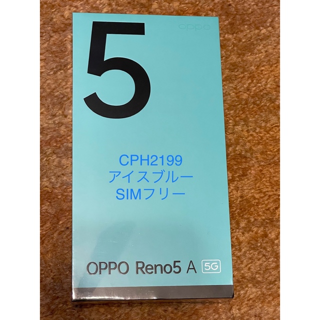 OPPO(オッポ)のOPPO Reno5 A アイスブルー   CPH2199 IB SIMフリー スマホ/家電/カメラのスマートフォン/携帯電話(スマートフォン本体)の商品写真