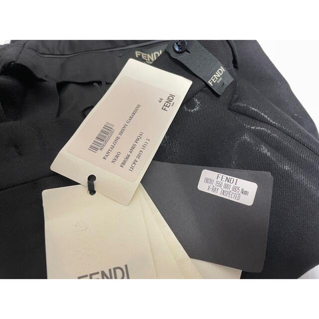 FENDI - 新品 FENDI スラックス センタープレス ブラック パンツ