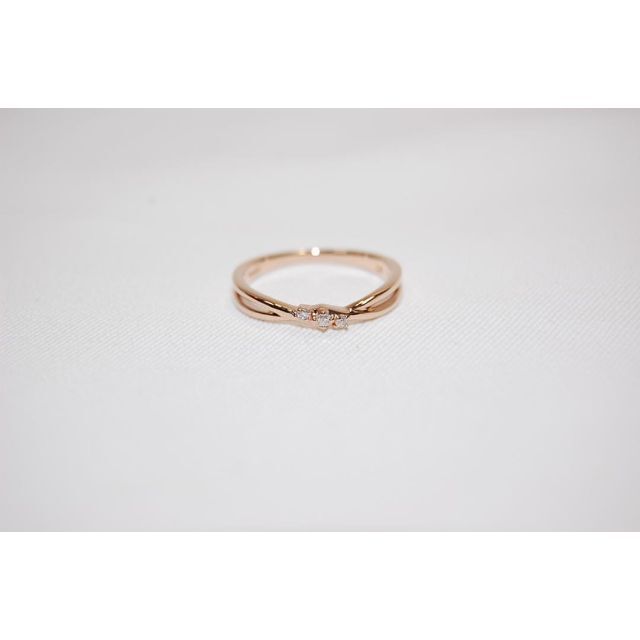 canal４℃(カナルヨンドシー)のｃａｎａｌ４℃　Ｋ１８　ピンクゴールド　ダイヤモンド　リング　指輪　サイズ約９号 レディースのアクセサリー(リング(指輪))の商品写真