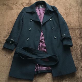 イネド(INED)のイネド 定番♡黒ピーコート 腰紐付 9サイズ(ピーコート)