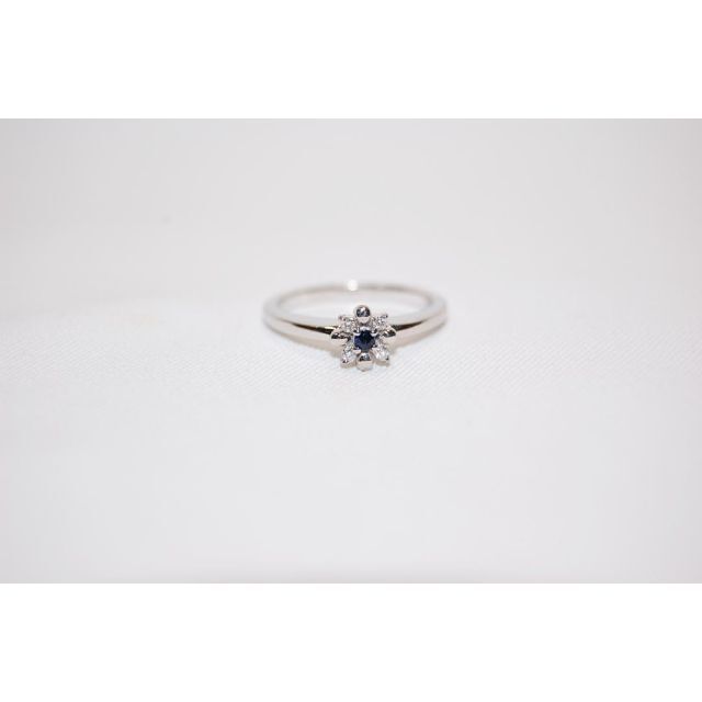 STAR JEWELRY(スタージュエリー)のスタージュエリー　Ｋ１８　サファイヤ　ダイヤモンド　リング　約９号 レディースのアクセサリー(リング(指輪))の商品写真