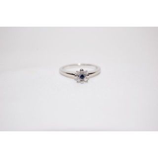 スタージュエリー(STAR JEWELRY)のスタージュエリー　Ｋ１８　サファイヤ　ダイヤモンド　リング　約９号(リング(指輪))