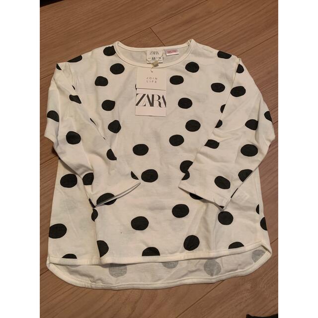 ZARA KIDS(ザラキッズ)のZARAキッズ ドットロンT キッズ/ベビー/マタニティのキッズ服女の子用(90cm~)(Tシャツ/カットソー)の商品写真