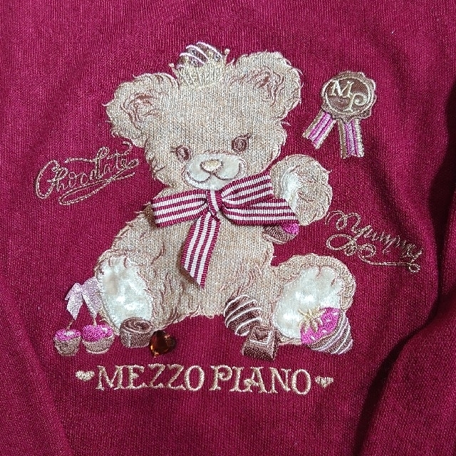 mezzo piano(メゾピアノ)のmezzo piano くまさんセーター 140cm キッズ/ベビー/マタニティのキッズ服女の子用(90cm~)(ニット)の商品写真