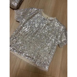 ザラキッズ(ZARA KIDS)のZARA kids ザラ　キッズ　スパンコール　セットアップ(ドレス/フォーマル)