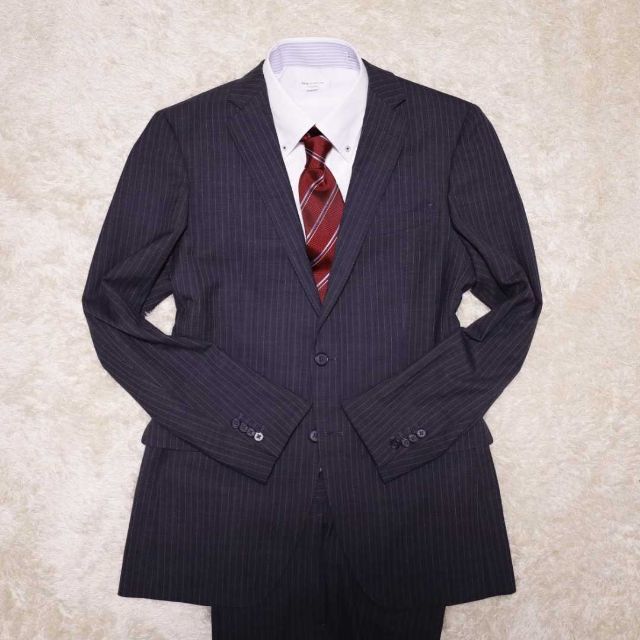 THE SUIT COMPANY(スーツカンパニー)の送料込み3.5千円 THE SUIT COMPANY スーツ グレーストライプ メンズのスーツ(セットアップ)の商品写真