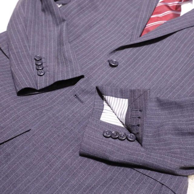 THE SUIT COMPANY(スーツカンパニー)の送料込み3.5千円 THE SUIT COMPANY スーツ グレーストライプ メンズのスーツ(セットアップ)の商品写真