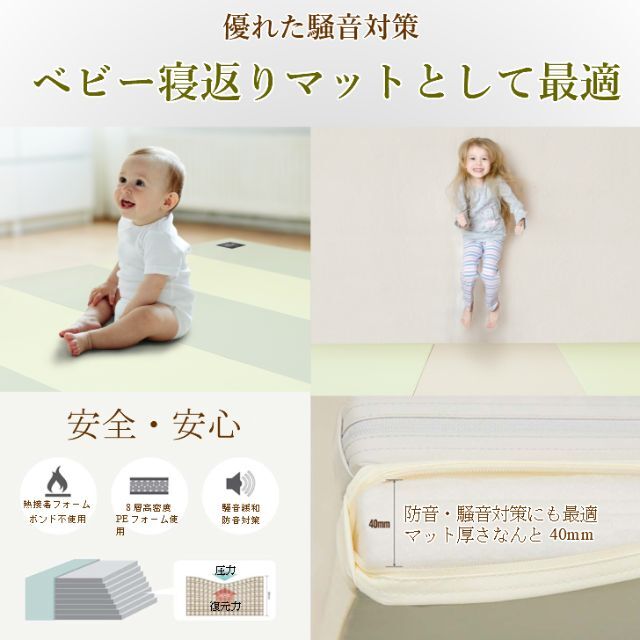 けろじ様　専用ページ　ノンスリップ型（ピーチ）プレイマット4段1枚 キッズ/ベビー/マタニティの寝具/家具(フロアマット)の商品写真