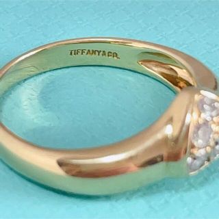 希少廃盤TIFFANY&Co. ティファニーK18ハートダイヤモンドリング