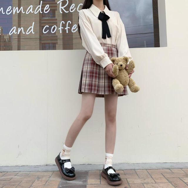 【XXL】長袖シャツ ブラウス ロリータ フェミニン 量産型 地雷系 制服 レディースのトップス(シャツ/ブラウス(長袖/七分))の商品写真