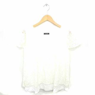 アザー(other)のGLISSE カットソー Tシャツ 丸首 レース 綿 コットン 半袖 M アイボ(その他)