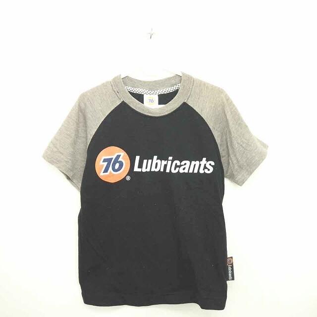 76 lubricants 子供服 Tシャツ カットソー 丸首 英字 プリント