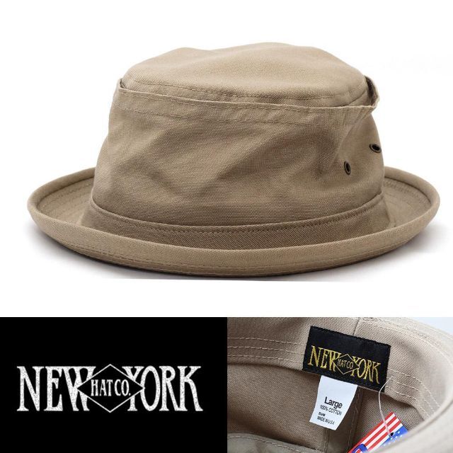 ハット ポークパイ 帽子 ニューヨークハット Lサイズ カーキ 3014-KHAUSAコメント