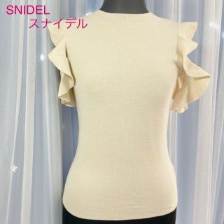 スナイデル(SNIDEL)のSNIDEL スナイデル　フリルニット　袖なし(カットソー(半袖/袖なし))